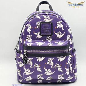 Loungefly Disney Nightmare Before Christmas Zero AOP Purple Mini Backpack Bag